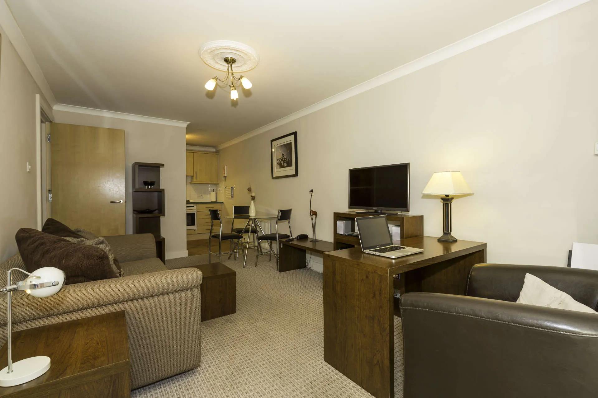 View of the living room of the Margarita Plaza apartment